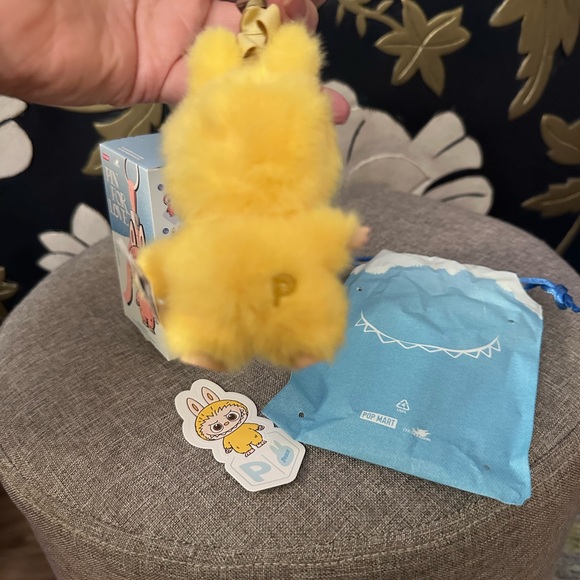 Yellow “P” Pin For Love Labubu Plush Key Holder - Picture 3 of 5